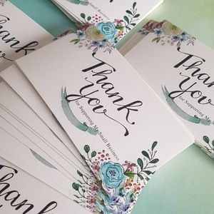 3/25$ 25 pcs Thank You Cards / Business Cards / Note Cards